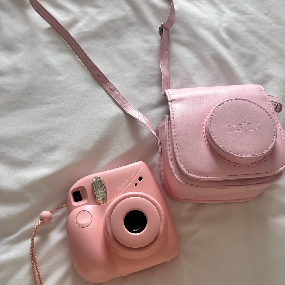 Instax Blush Pink Camera with Matching Case